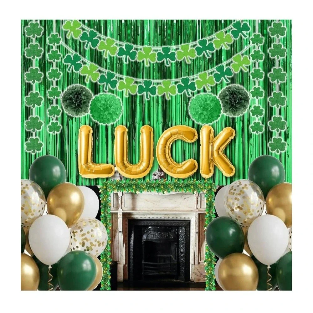 St. Patrick's Day Party Decoration Set 57 Pieces Of Shamrock'n Fun Decor Neck...